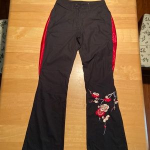 Vintage embroidered flare pants